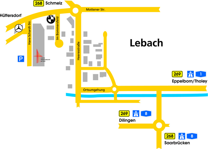 Karte von Lebach